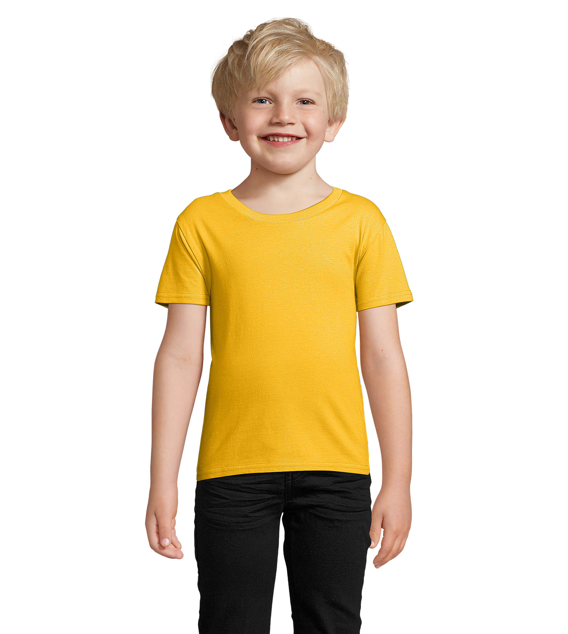 T-shirt coton bio enfant promotionnel 175g - PIONEER Jaune 1